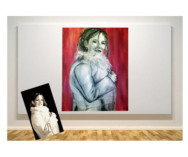 painted portrait by Heidi T